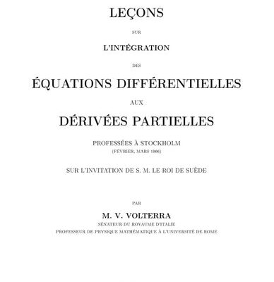 خرید و دانلود نسخه کامل کتاب Leçons sur l’intégration des équations différentielles aux dérivées partielles