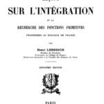 خرید و دانلود نسخه کامل کتاب Leçons sur l’intégration et la recherche des fonctions primitives