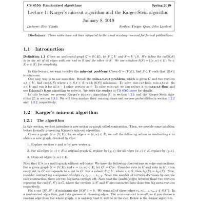خرید و دانلود نسخه کامل کتاب Lecture Notes for CS 6550: Advanced Graduate Algorithms (Randomized and Approximation Algorithms)
