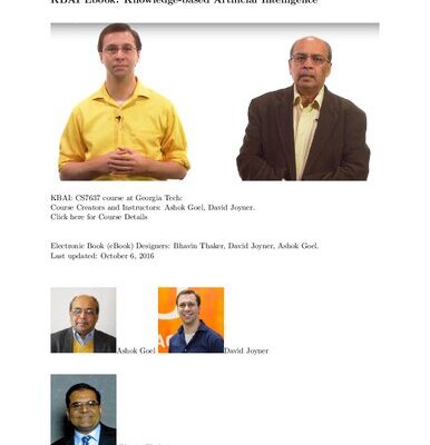 خرید و دانلود نسخه کامل کتاب Lecture Notes for CS 7637: Knowledge-Based Artificial Intelligence (KBAI) and Cognitive Systems