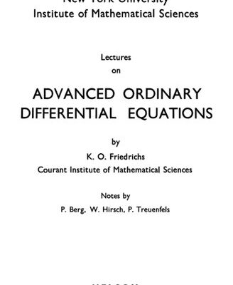 خرید و دانلود نسخه کامل کتاب Lectures on advanced ordinary differential equations