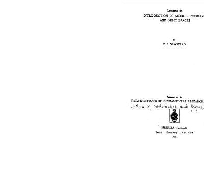 خرید و دانلود نسخه کامل کتاب Lectures on introduction to moduli problems and orbit spaces