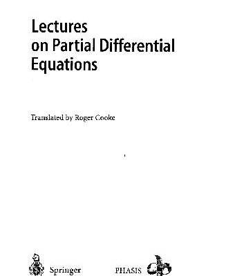 خرید و دانلود نسخه کامل کتاب Lectures on Partial Differential Equations