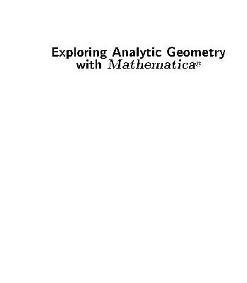 خرید و دانلود نسخه کامل کتاب Linear Algebra Exploring Analytic Geometry with Mathematica
