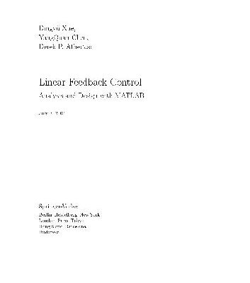 خرید و دانلود نسخه کامل کتاب Linear Feedback Control. Analysis and Design with MATLAB