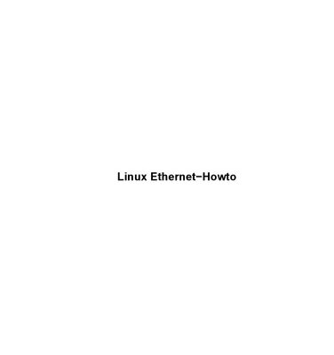 خرید و دانلود نسخه کامل کتاب Linux Ethernet Howto