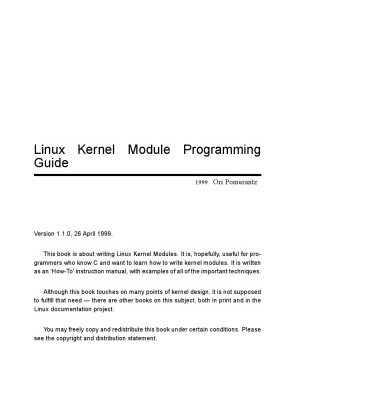 خرید و دانلود نسخه کامل کتاب Linux Kernel Module Programming Guide