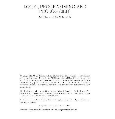 خرید و دانلود نسخه کامل کتاب Logic, Programming and Prolog