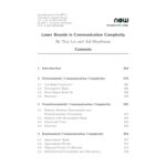 خرید و دانلود نسخه کامل کتاب Lower Bounds in Communication Complexity (Foundations and Trends in Theoretical Computer Science)