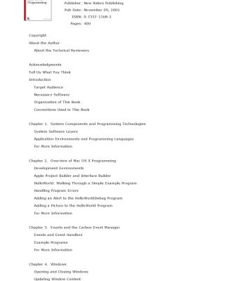 خرید و دانلود نسخه کامل کتاب Mac OS X Programming