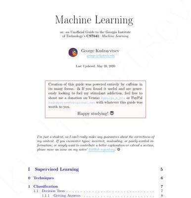 خرید و دانلود نسخه کامل کتاب Machine Learning, or, An Unofficial Guide to Georgia Institute of Technology’s CS7641: Machine Learning