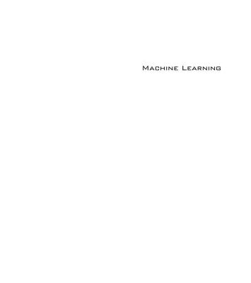 خرید و دانلود نسخه کامل کتاب Machine Learning