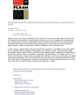 خرید و دانلود نسخه کامل کتاب Macromedia Flash MX Advanced for Windows and Macintosh Visual QuickPro Guide