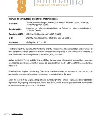 خرید و دانلود نسخه کامل کتاب Manual de computação evolutiva e metaheurística