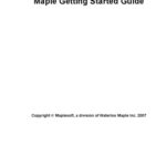خرید و دانلود نسخه کامل کتاب Maple 11 Getting Started Guide