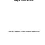 خرید و دانلود نسخه کامل کتاب Maple 11 User Manual