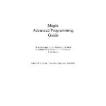 خرید و دانلود نسخه کامل کتاب Maple: Advanced Programming Guide