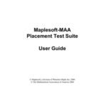خرید و دانلود نسخه کامل کتاب Maplesoft. Maplesoft-MAA Placement Test Suite. User Guide