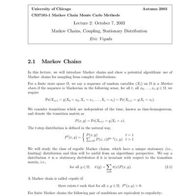 خرید و دانلود نسخه کامل کتاب Markov Chains, Coupling, Stationary Distribution