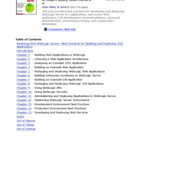 خرید و دانلود نسخه کامل کتاب Mastering BEA web-logic server : best practices for building and deploying J2EE applications