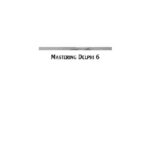 خرید و دانلود نسخه کامل کتاب Mastering Delphi 6