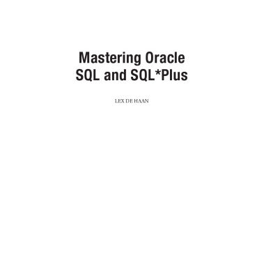 خرید و دانلود نسخه کامل کتاب Mastering Oracle SQL and SQL*Plus