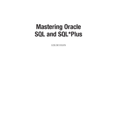 خرید و دانلود نسخه کامل کتاب Mastering Oracle SQL and SQLPlus