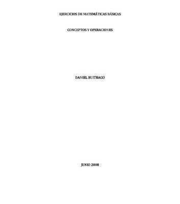 خرید و دانلود نسخه کامل کتاب Matemáticas Básicas: Conceptos y operaciones