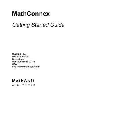 خرید و دانلود نسخه کامل کتاب MathConnex Started Guide