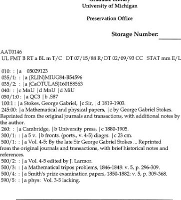 خرید و دانلود نسخه کامل کتاب Mathematical and Physical Papers: Reprinted from the Original Journals and Transactions, with Additional Notes by the Author