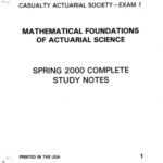 خرید و دانلود نسخه کامل کتاب Mathematical Foundations of Actuarial Science. Society of Actuaries – Course 1. Casualty Actuarial – Exam 1