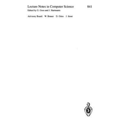 خرید و دانلود نسخه کامل کتاب Mathematical Foundations of Computer Science 1994: 19th International Symposium, MFCS’94 Košice, Slovakia, August 22–26, 1994 Proceedings