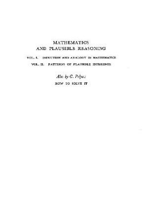 خرید و دانلود نسخه کامل کتاب Mathematics and plausible reasoning