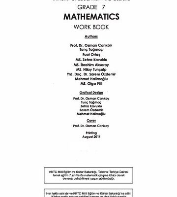 خرید و دانلود نسخه کامل کتاب Mathematics. Grade 7. Work Book