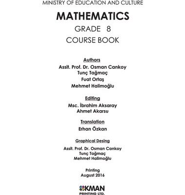 خرید و دانلود نسخه کامل کتاب Mathematics. Grade 8. Course Book