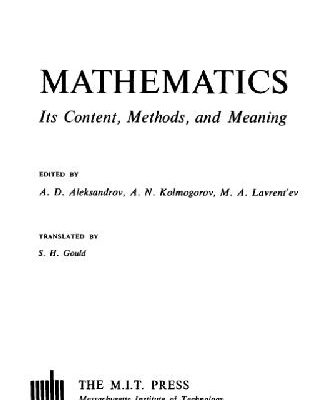 خرید و دانلود نسخه کامل کتاب Mathematics. It’s content, methods, and meaning