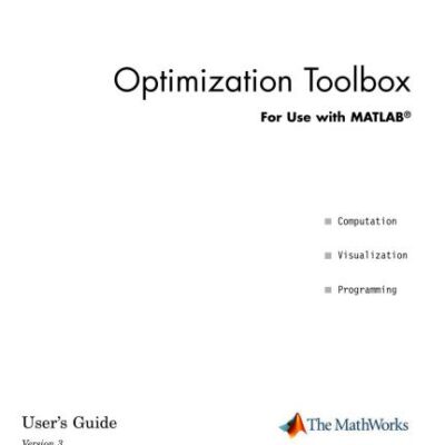 خرید و دانلود نسخه کامل کتاب MATLAB. Optimization Toolbox. User’s Guide