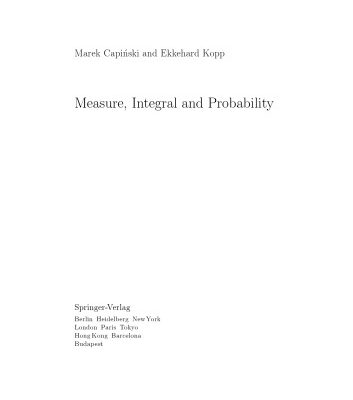 خرید و دانلود نسخه کامل کتاب Measure, Integral and Probability