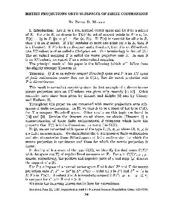 خرید و دانلود نسخه کامل کتاب Metric projections onto subspaces of finite codimension