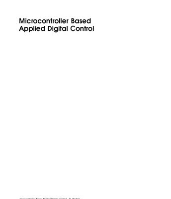 خرید و دانلود نسخه کامل کتاب Microcontroller Based Applied Digital Control