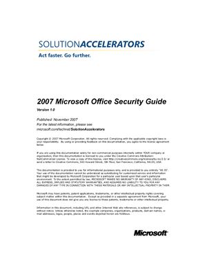 خرید و دانلود نسخه کامل کتاب Microsoft 2007 Microsoft Office Security Guide