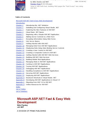 خرید و دانلود نسخه کامل کتاب Microsoft ASP.NET: fast & easy Web development