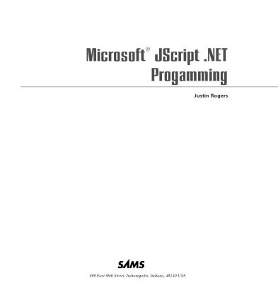 خرید و دانلود نسخه کامل کتاب Microsoft Jscript .NET programming