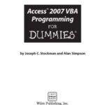 خرید و دانلود نسخه کامل کتاب Microsoft Office Access 2007 VBA Programming For Dummies