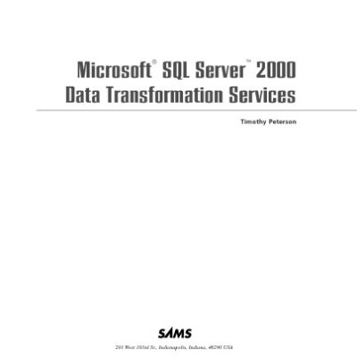 خرید و دانلود نسخه کامل کتاب Microsoft SQL Server 2000 Data Transformation Services