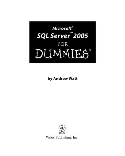خرید و دانلود نسخه کامل کتاب Microsoft SQL Server 2005 for dummies
