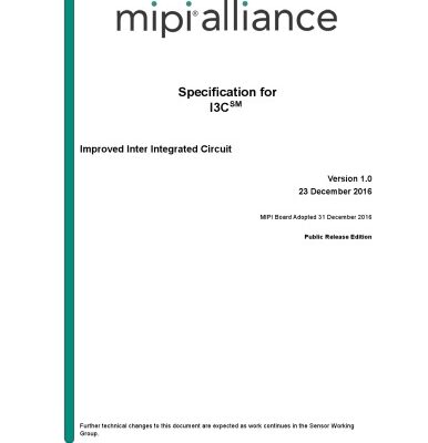 خرید و دانلود نسخه کامل کتاب MIPI Specification for I3C Version 1.0