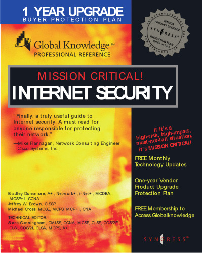 خرید و دانلود نسخه کامل کتاب Mission Critical Internet Security
