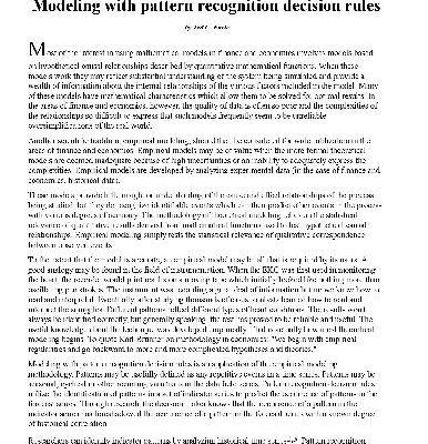 خرید و دانلود نسخه کامل کتاب Modeling with Pattern Recognition Decision Rules