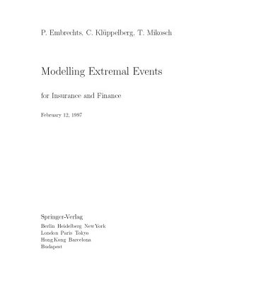 خرید و دانلود نسخه کامل کتاب Modelling Extremal Events: for Insurance and Finance (Stochastic Modelling and Applied Probability)